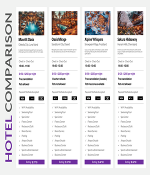 Hotel Comparison Template