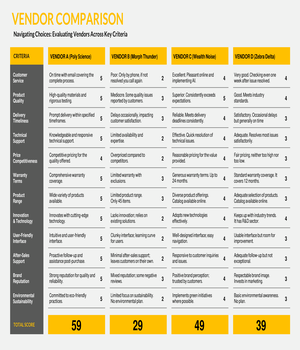 Vendor Comparison Template
